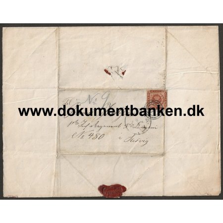 Johannes Jacobsen 1 Inf. Regiment 3 Komp. Nr 480 i 2 Slesvigske krig 1864 Brev