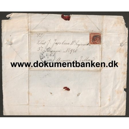 Johannes Jacobsen 1 Inf. Regiment 3 Komp. Nr 480 i 2 Slesvigske krig 1864 Brev