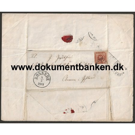 Johannes Jacobsen 1 Inf. Regiment 3 Komp. Nr 480 i 2 Slesvigske krig 1864 Brev