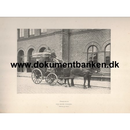 Hesteomnibus fra Det Kgl. Danske Postvsen p ruten Frederiksborg (Hillerd) til Frederikssund 1892