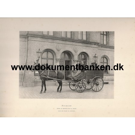 Det Kgl. Postvsen's Hestevogn for postvsenets breve og pakker i provinsen. 1892.