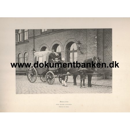  Hesteomnibus fra det Kgl. Danske Postvsen p ruten Helsinge til Frederiksborg (Hillerd). 1892