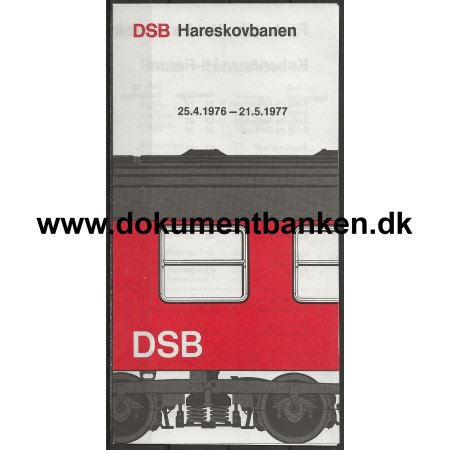 DSB Hareskovbanen Kreplan 25 April 1977