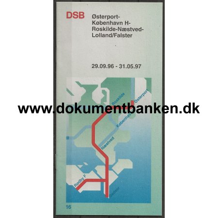 DSB kreplan sterport-KH-Roskilde-Nstved-Lolland/Falster 29-09-1996