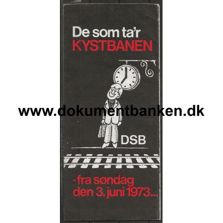 Kreplan for Tog Kystbanen 3 juni 1973