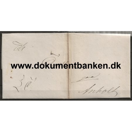 Brev Finansministeriet til Toldkamret p Anholt 1849