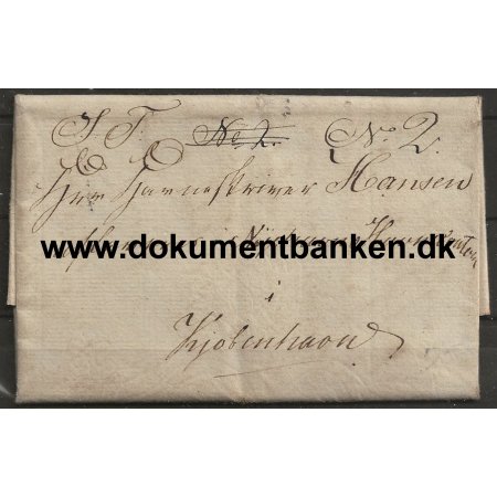 Brev til C. Hansen ved Nyhavn Havnekontor i Kbenhavn 22 april 1825