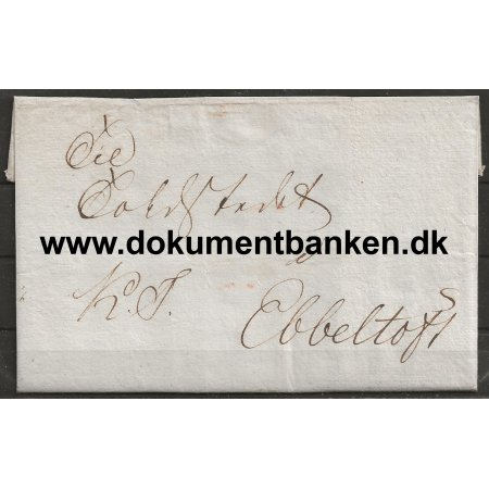 Tjenestebrev fra Vestindiske Guinesiske Rente- og Toldkammer til Ebeltoft 1810