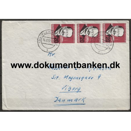 Albert Ballin 100 rs Fdselsdag Bundespost Tyskland Kuvert 1957