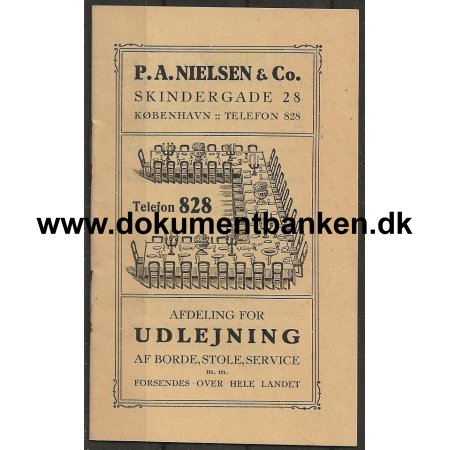 P. A. Nielsen &amp; Co. Skindergade Kbenhavn Udlejningsforretning Brochure