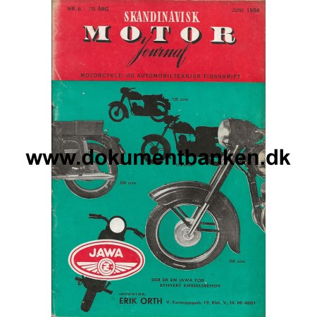 Skandinavisk Motor Journal Nr 6 1956