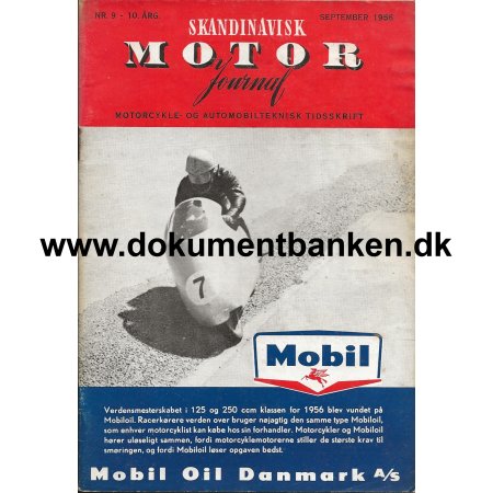 Skandinavisk Motor Journal Nr 9 1956