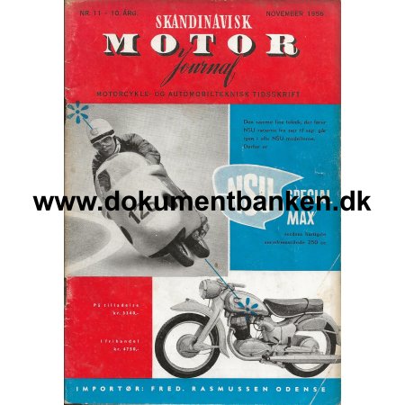 Skandinavisk Motor Journal Nr 11 1956