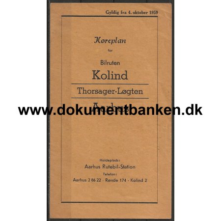 Kreplan Kolind-Thorsager-Lgten-Aarhus 1959