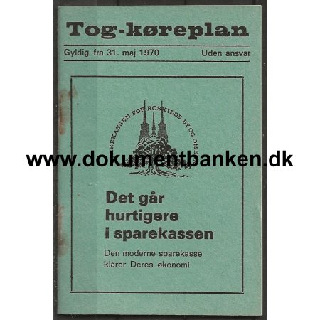 Kreplan for tog i Roskilde og omegn 31 maj 1971