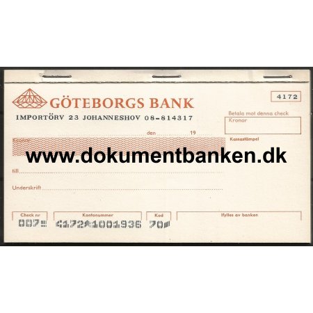 Gteborgs Bank Check Sverige