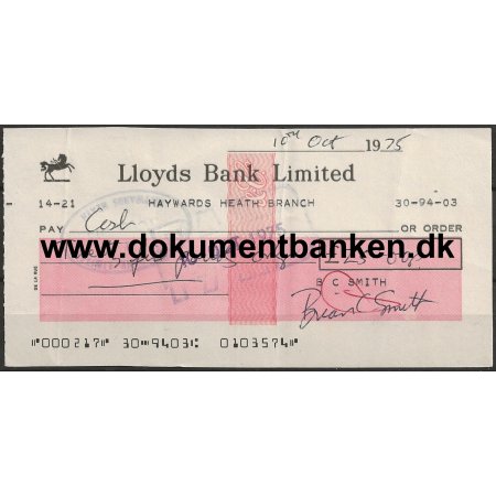 Lloyds Bank Limited England Check