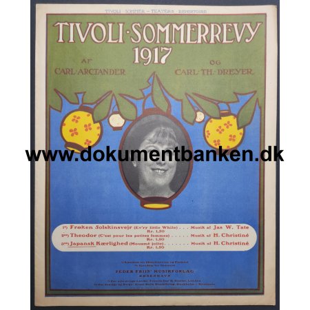 Tivoli Sommerrevy 1917 Carl Th. Dreyer Nodehefte Dokument 