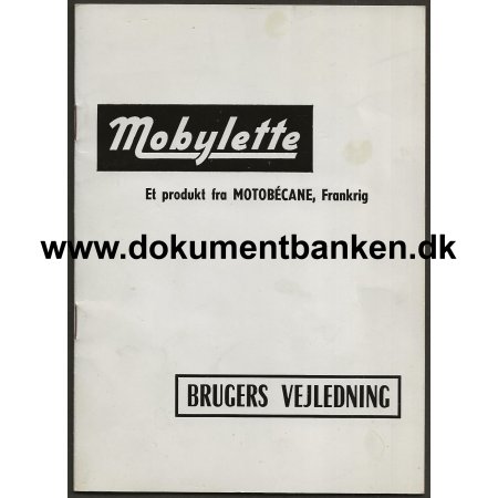 Mobylette Knallert Brugers Vejledning 1971