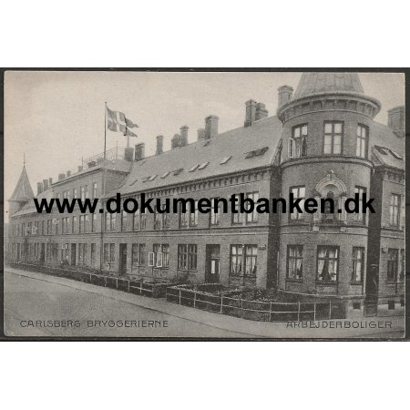 Carlsberg Bryggerierne, arbejderboliger, Valby, Postkort
