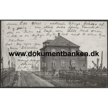 Ollerup, Hjskole "Borgen", Fyn, Postkort