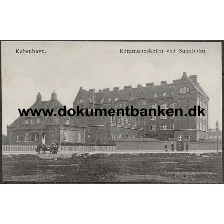 Kommuneskolen Sundholm Amager Postkort