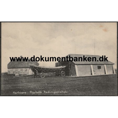 Harbore Flyvholm Redningsstation Postkort