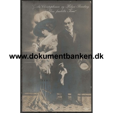 Holger Reenberg og Gerda Christophersen i "Den Fraskilte Kone" Postkort