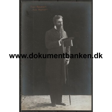 Skuespiller Poul Reumert i "Hans Majestt" Postkort