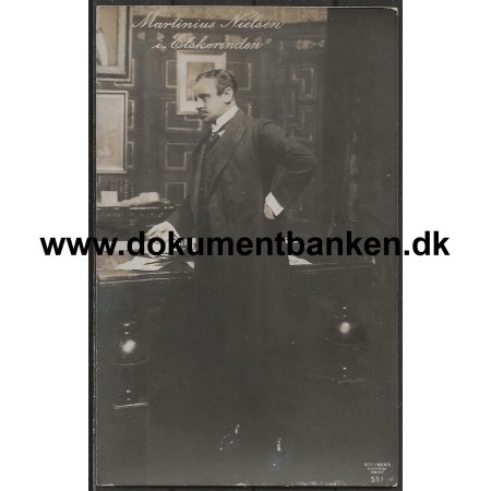 Skuespiller Martinius Nielsen i "Elskerinden" Postkort