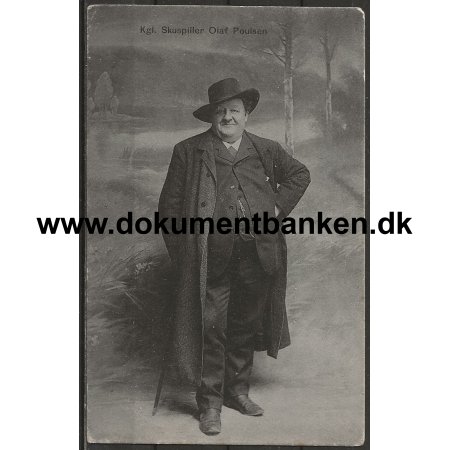 Olaf Poulsen, Kgl. Skuespiller. Postkort