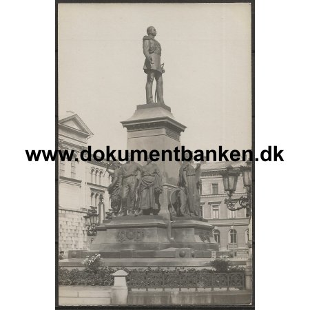 Alexander ll Romanov Statue Helsingfors Finland Postkort