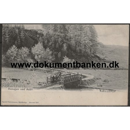 Hulvejen ved en i Kjellerup Jylland Postkort
