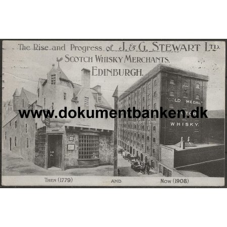 J &amp; G Stewart Ltd. Scotch Whisky Edingburgh Postkort