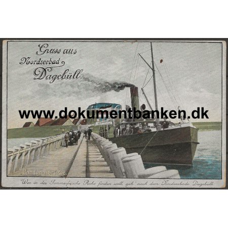 Gruss aus Nordseebad Dagebll Tyskland Postkort