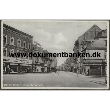 Oppeln, Hindenburgstrae in Schlesien Opole, Postkort