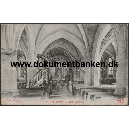 Interieur de l'Eglise Estissac (Aube) Frankrig Postkort