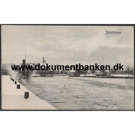 Sderhamn Hamnen Sverige Postkort