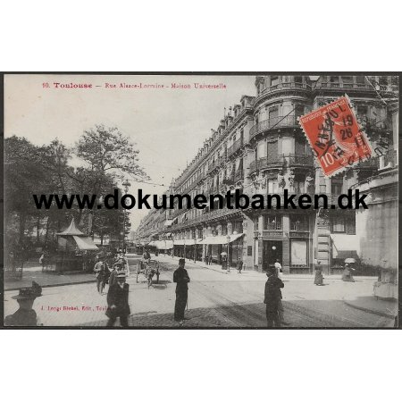 Rue Alsace-Lorraine Toulouse Frankrig Postkort