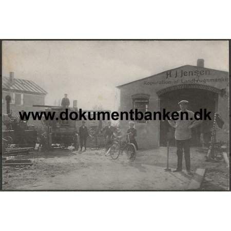 H. J. Jensen Reparation af Landbrugsmaskiner Rnne Bornholm Postkort