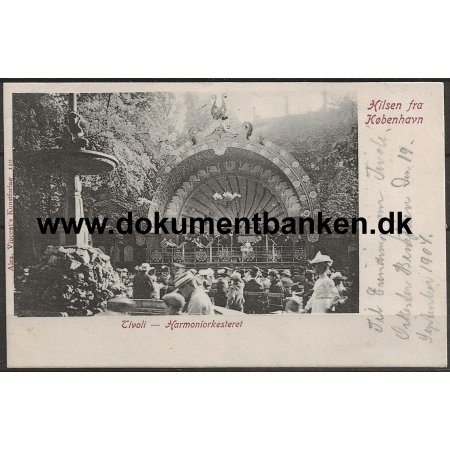 Harmoniorkestret Tivoli Kbenhavn Postkort