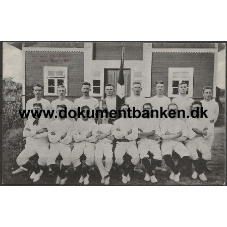 Brahetrolleborg Skyttekreds Skyttehold Gymnastikhold Korinth Fyn 1908 Postkort