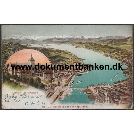Der Zrichsee aus der Vogelschau Schweiz Postkort