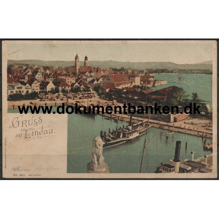 Gruss aus Lindau Tyskland Postkort