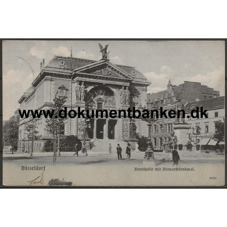 Kunsthalle mit Bismarckdenkmal Dsseldorf Tyskland Postkort