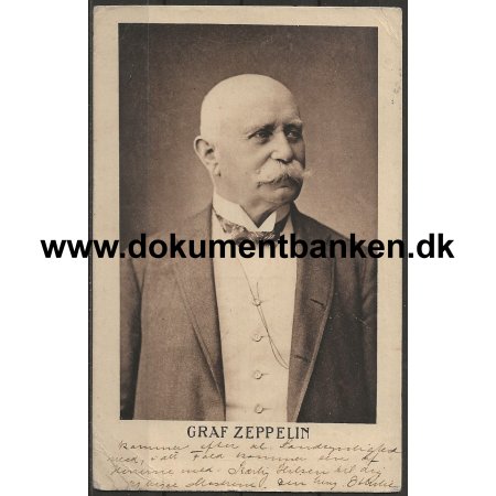 Ferdinand Graf Zeppelin Tyskland Postkort