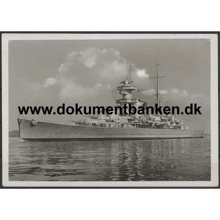 Admiral Hipper Krydser Tysk Marine Postkort