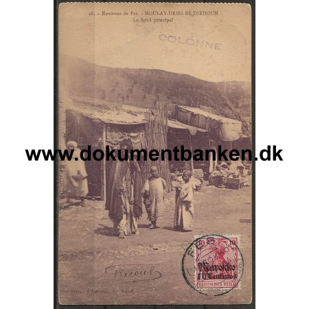 Moulay-Driss di Zerhoun le Souk Principal Tysk post colonne de TAZA Fes Marokko Postkort