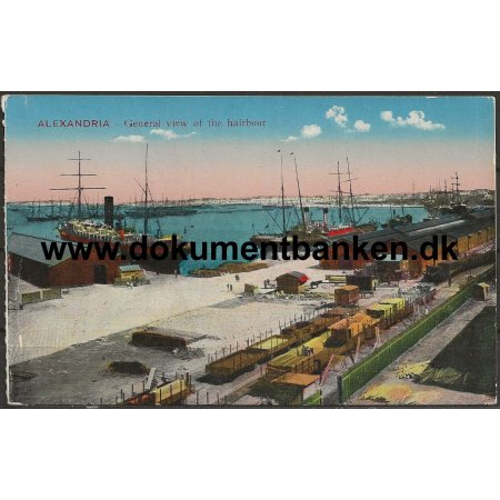 Harbour Alexandria Egypten Afrika Postkort