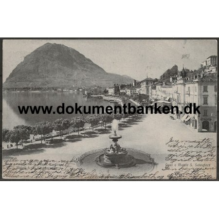 Quai e Monte S. Salvatore Lugano Schweiz Postkort